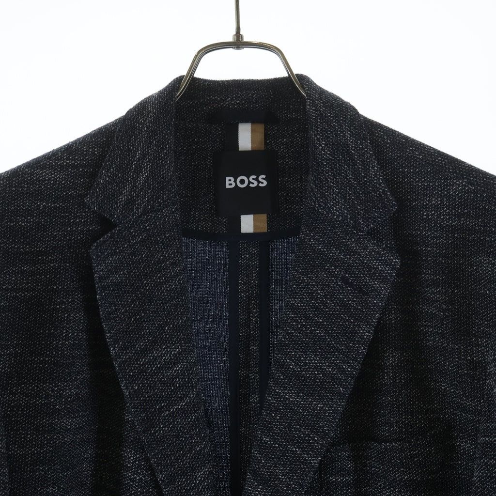BOSS(ボス) Wool Striped Tailored Jacket ウール ストライプ テーラードジャケット グレー 50537478