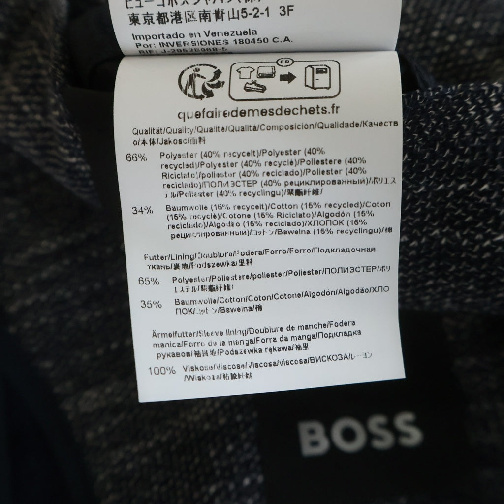 BOSS(ボス) Wool Striped Tailored Jacket ウール ストライプ テーラードジャケット グレー 50537478