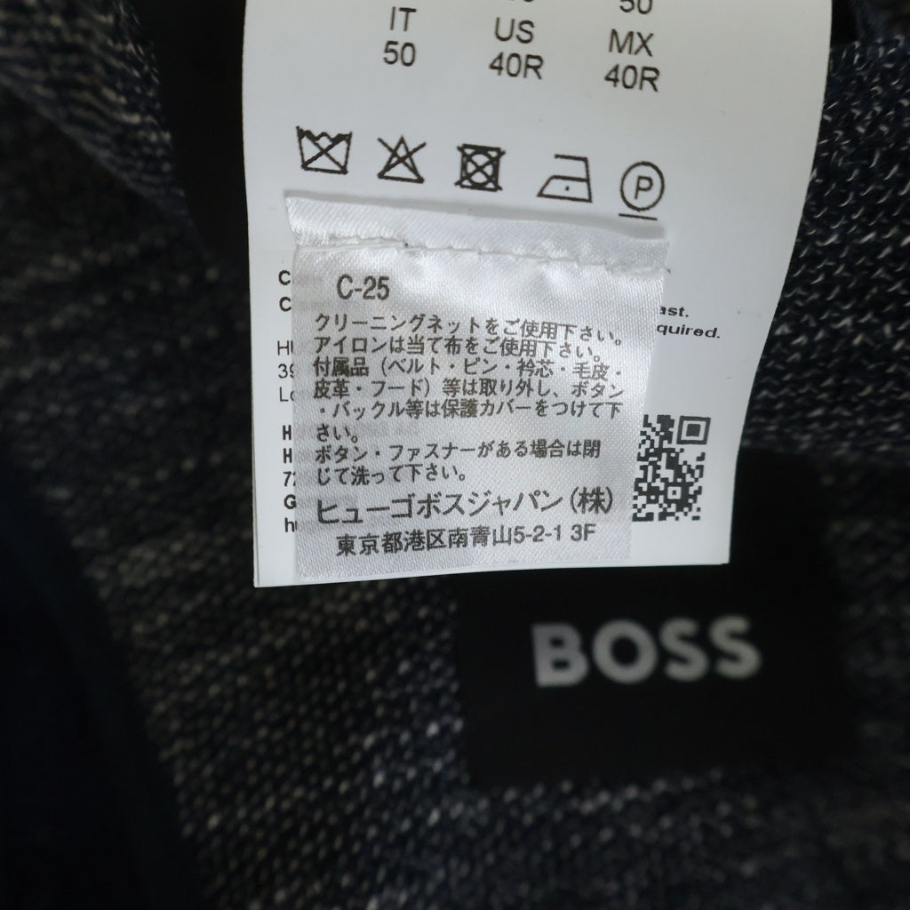 BOSS(ボス) Wool Striped Tailored Jacket ウール ストライプ テーラードジャケット グレー 50537478