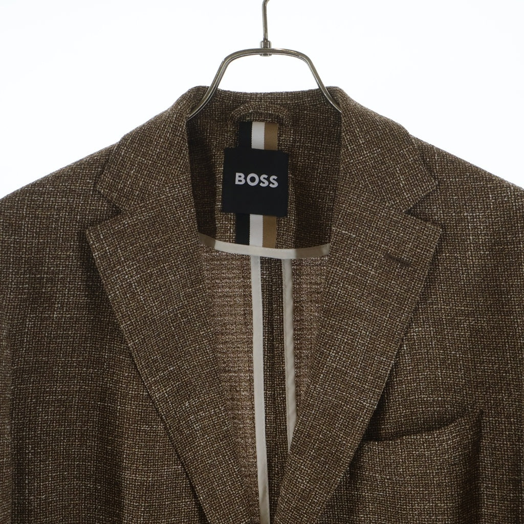 BOSS(ボス) Micro Pattern Tailored Jacket マイクロパターンテーラードジャケット ブラウン 50540668