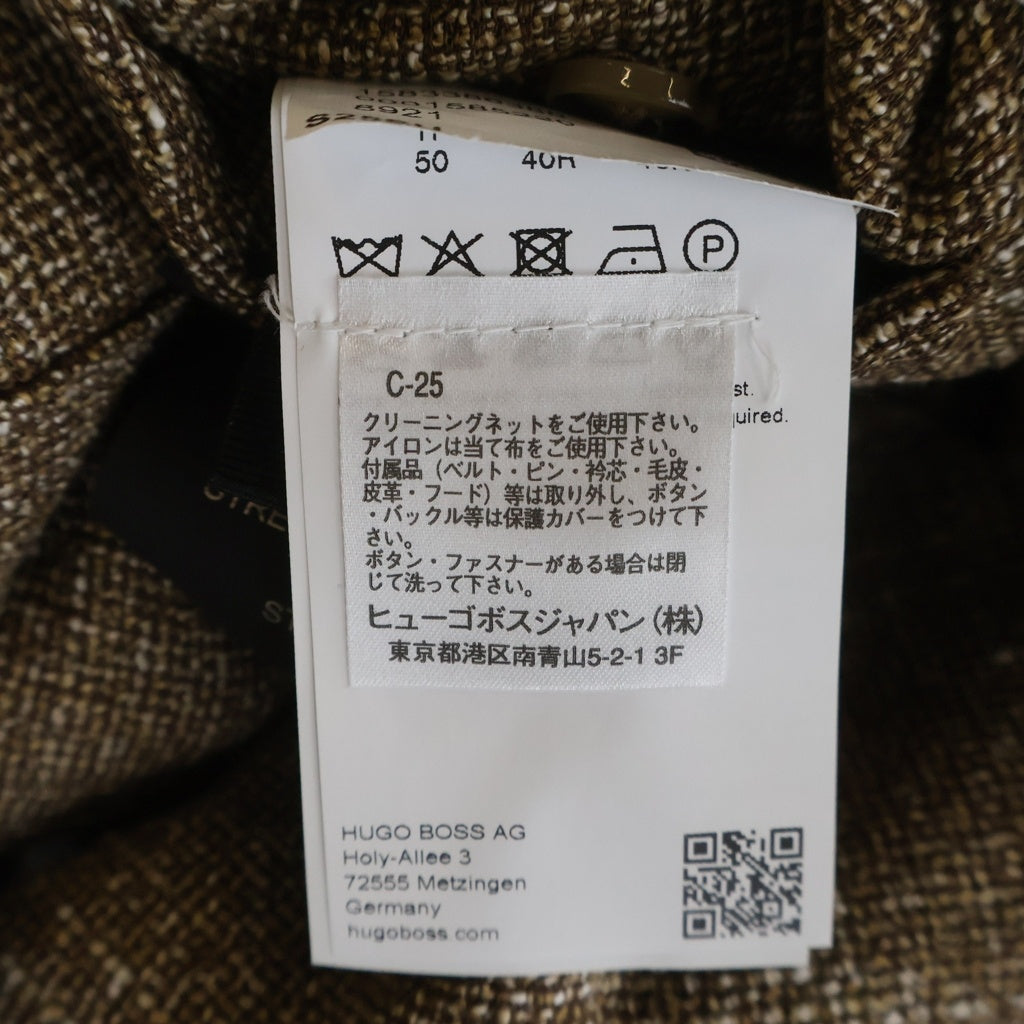 BOSS(ボス) Micro Pattern Tailored Jacket マイクロパターンテーラードジャケット ブラウン 50540668
