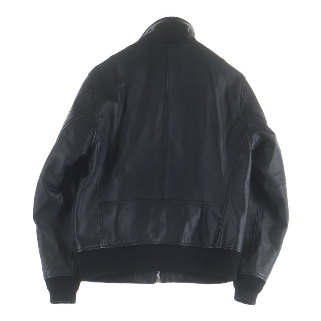 AVIREX(アヴィレックス) STAND LEATHER MA-1 MOD JACKET スタンドカラー シープレザー MA-1 モディファイジャケット ブラック 783-5150007