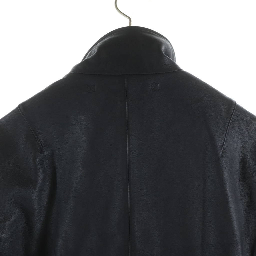 AVIREX(アヴィレックス) STAND LEATHER MA-1 MOD JACKET スタンドカラー シープレザー MA-1 モディファイジャケット ブラック 783-5150007