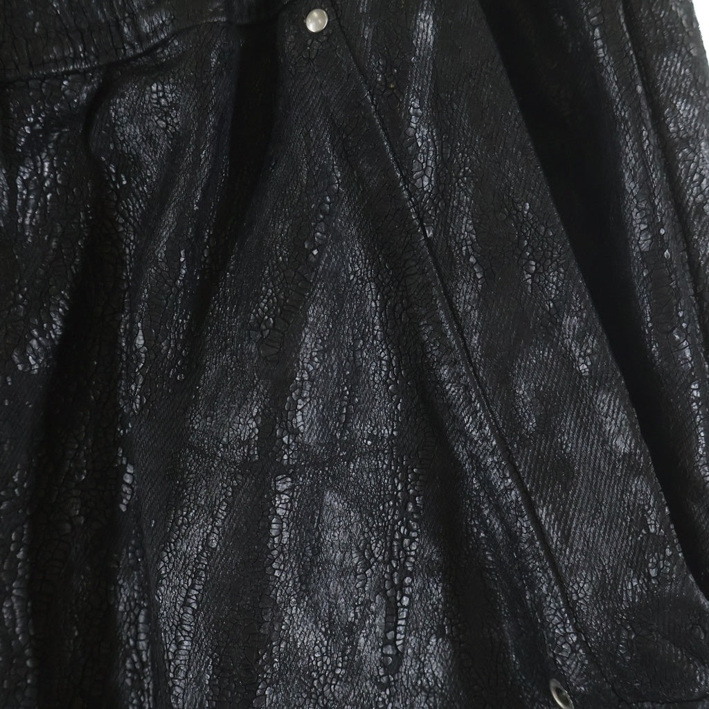 Rick Owens(リックオウエンス) 24AW WIDE BELA PANTS コーティングワイドベラパンツ ブラック RR02D6307