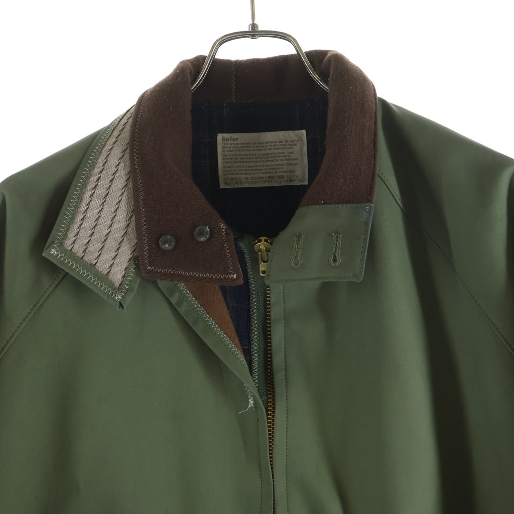 kolor(カラー) Coated Flannel Blouson コーティングフランネルブルゾン アウター カーキ