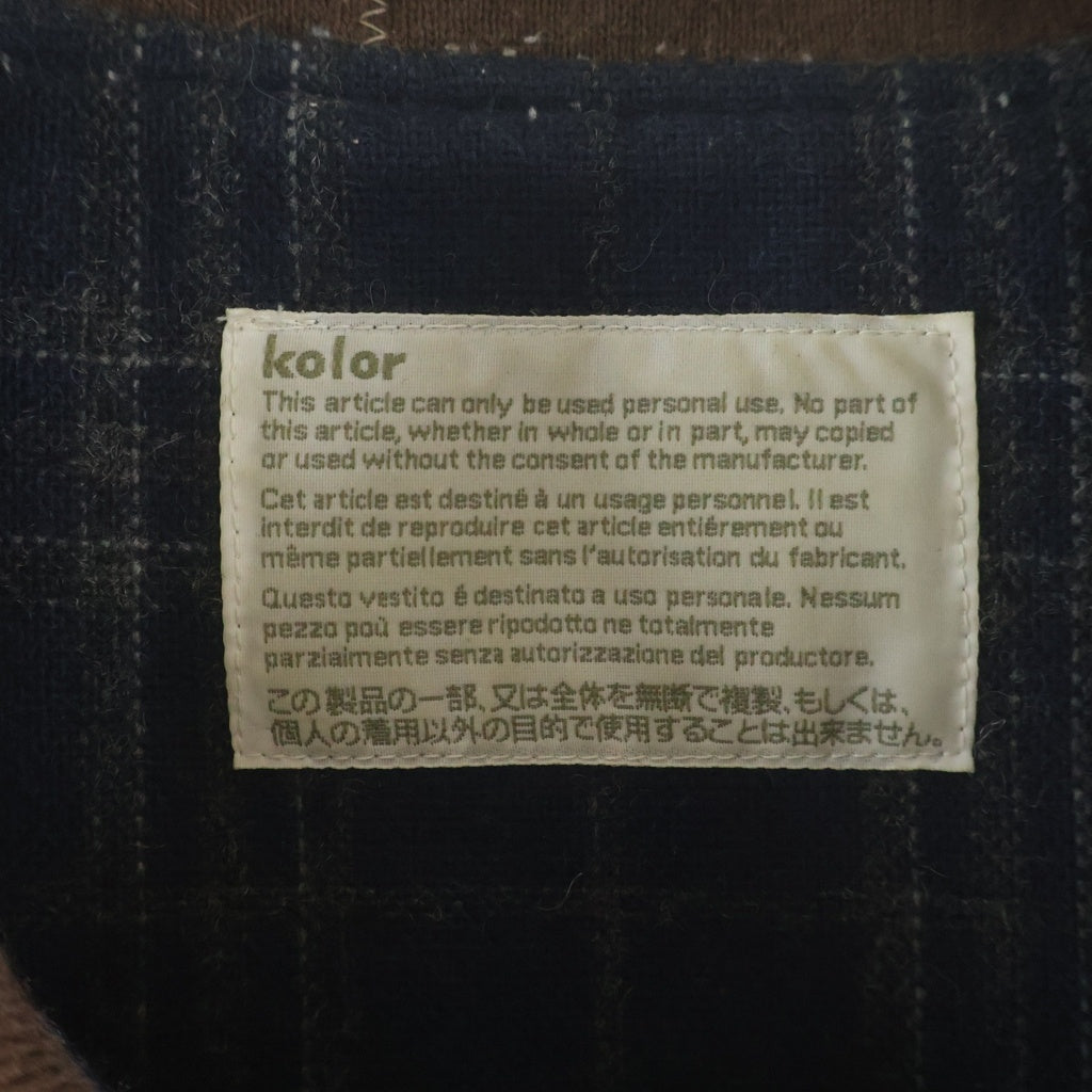 kolor(カラー) Coated Flannel Blouson コーティングフランネルブルゾン アウター カーキ