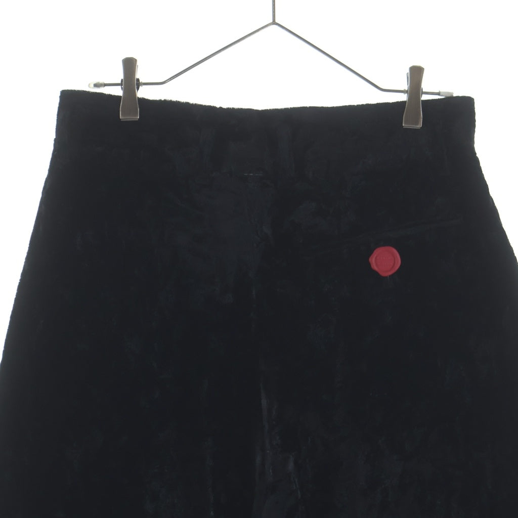SHINYA KOZUKA(シンヤコズカ) 24AW DEAR BAGGY ディアー ベロア ジップアップ バギーパンツ ブラック 2302SK52