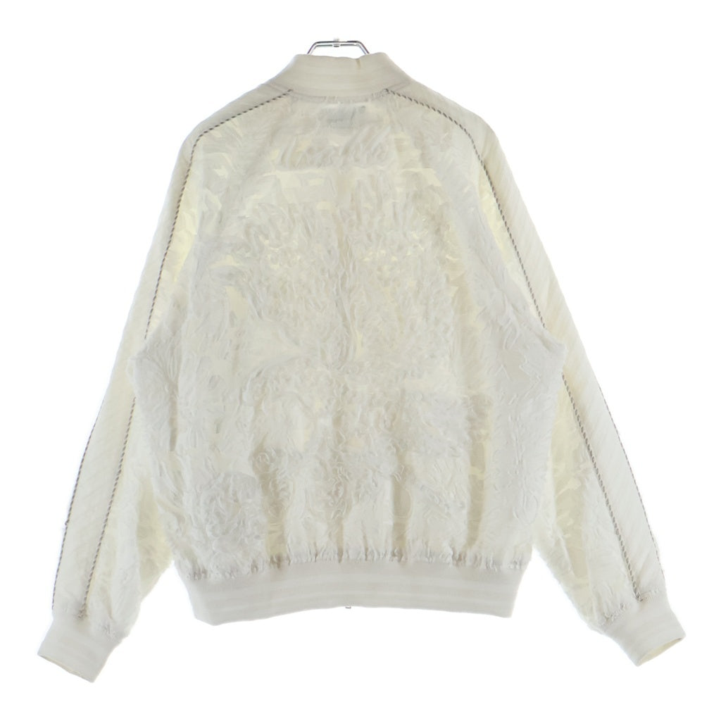 TAAKK(ターク) 24SS JACQUARD BLOSON ジャガードデザイン ジップアップ ジャケット ホワイト TA24SS-BL008