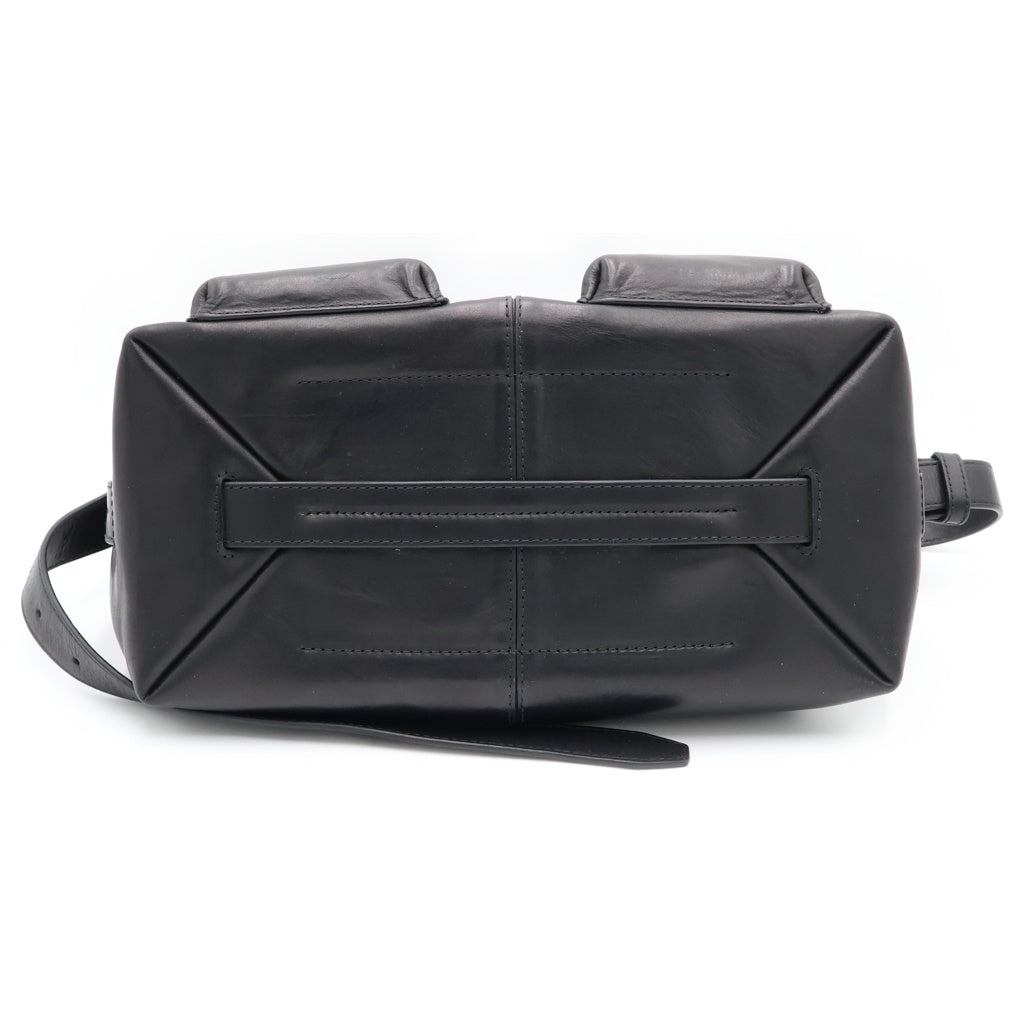 LEMAIRE(ルメール) WEEK END GEAR BAG ウィークエンド ギア レザー ショルダーバッグ ブラック BG0083 LL0122 レディース