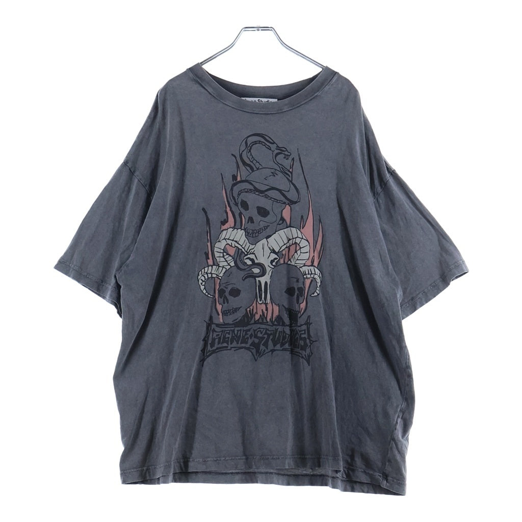 Acne Studios(アクネ ストゥディオズ) フロントプリント 半袖シャツ カットソー グレー CL0267