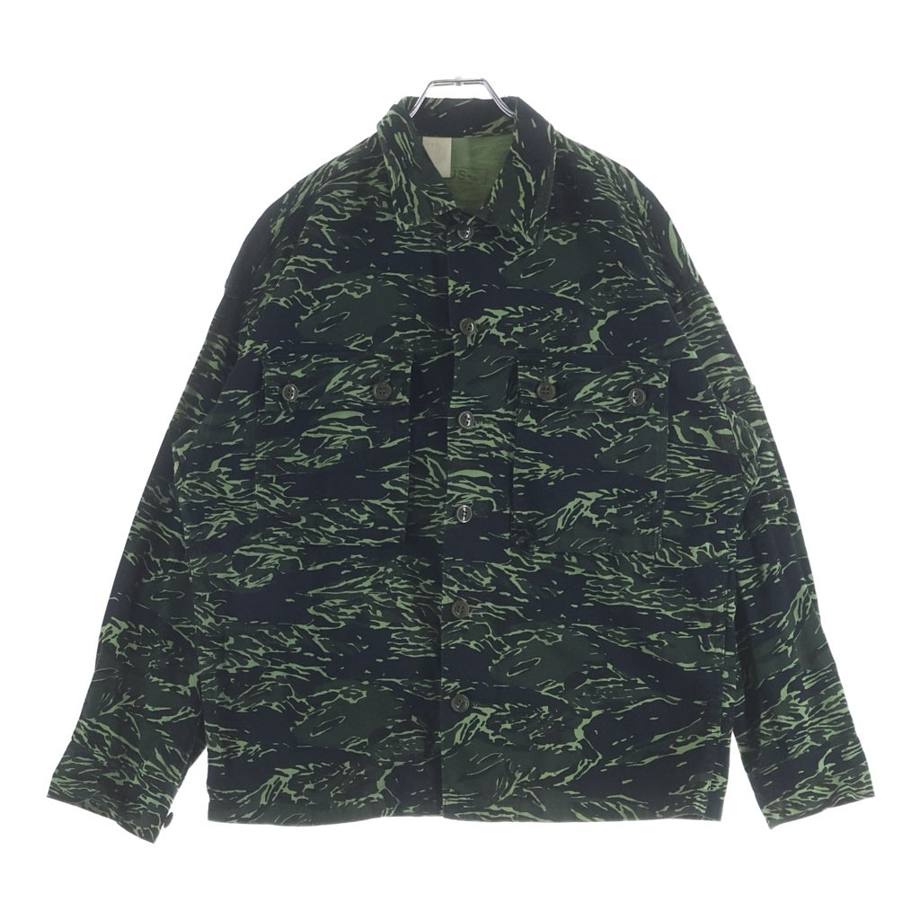 N.HOOLYWOOD(エヌハリウッド) 18AW camouflage shirt jacket カモフラ総柄 長袖シャツジャケット ミニタリージャケット グリーン 982-SH01-062