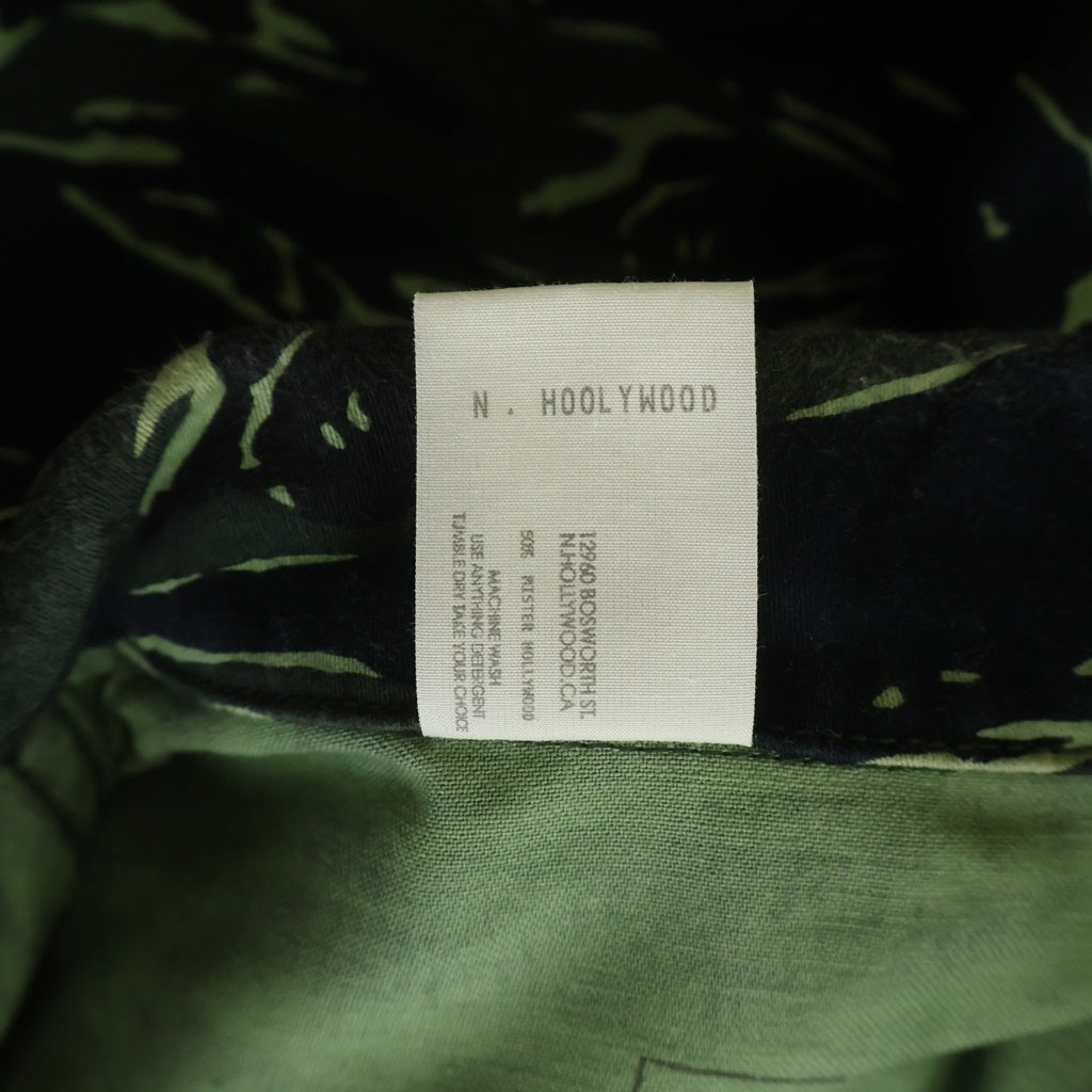 N.HOOLYWOOD(エヌハリウッド) 18AW camouflage shirt jacket カモフラ総柄 長袖シャツジャケット ミニタリージャケット グリーン 982-SH01-062