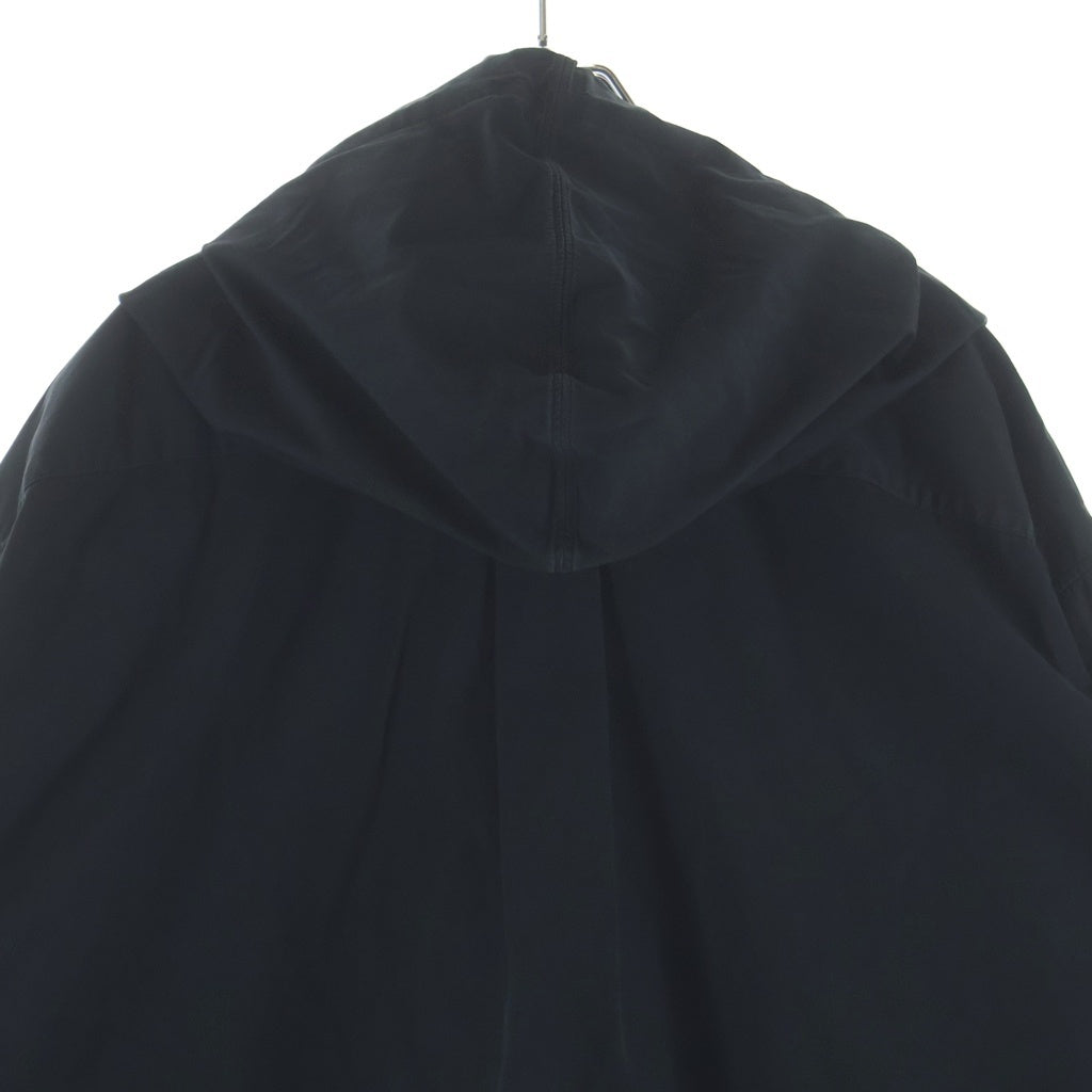 BALENCIAGA(バレンシアガ) 17AW フーデット ドローストリング 胸ポケット 長袖シャツ ブラック 485990 TCB10