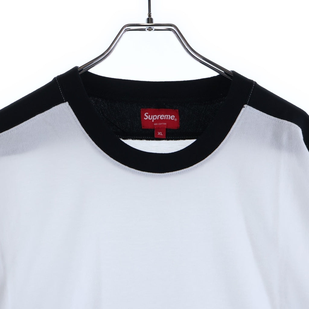 SUPREME(シュプリーム) 18AW Paneled L/S Tee パネルド クルーネック カットソー 長袖Tシャツ ホワイト