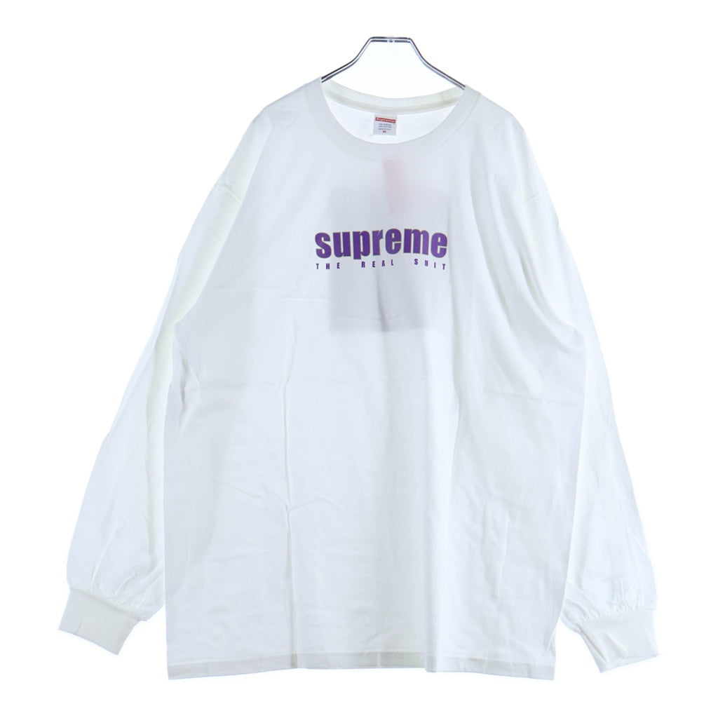 SUPREME(シュプリーム) 19SS The Real Shirt L/S Tee ザ リアル クルーネック カットソー 長袖Tシャツ ホワイト