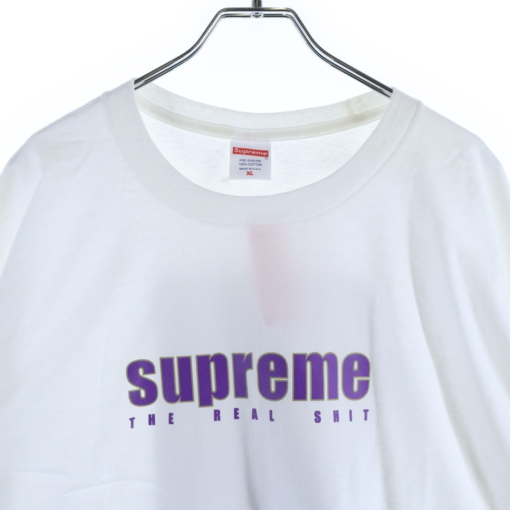 SUPREME(シュプリーム) 19SS The Real Shirt L/S Tee ザ リアル クルーネック カットソー 長袖Tシャツ ホワイト
