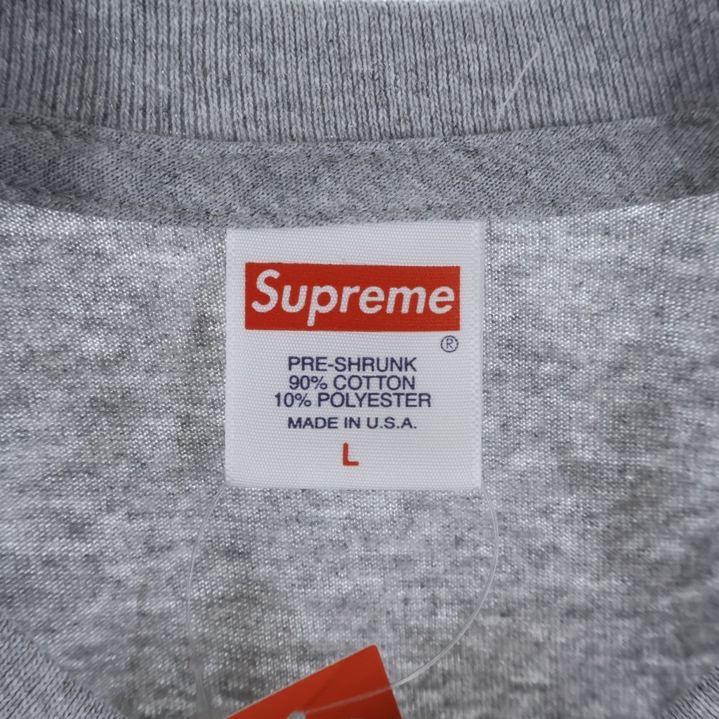SUPREME(シュプリーム) 18AW Life Sucks Die Gangsta Magazine ライフ ダイ ギャングスター マガジン クルーネック カットソー 半袖Tシャツ グレー