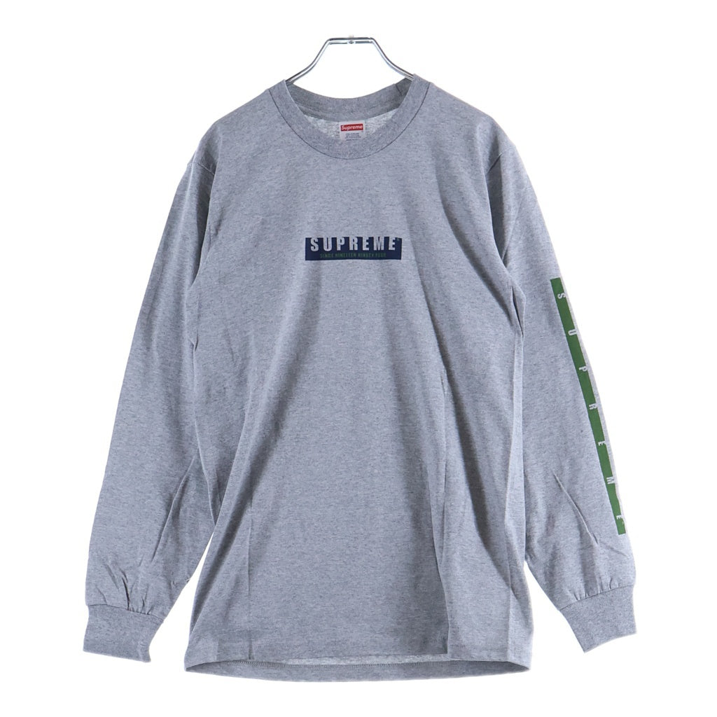 SUPREME(シュプリーム) 18AW Paris Tee パリス クルーネック カットソー 長袖Tシャツ グレー