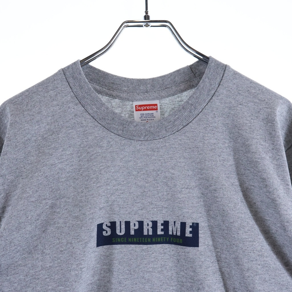 SUPREME(シュプリーム) 18AW Paris Tee パリス クルーネック カットソー 長袖Tシャツ グレー