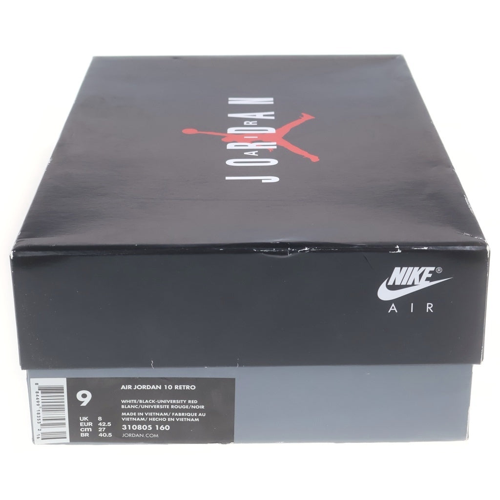 NIKE(ナイキ) AIR JORDAN 10 RETRO RUSSELL WESTBROOK エアー ジョーダン レトロ ラッセル ウエストブルクス ハイカットスニーカー ホワイト US9/27cm 310805-160