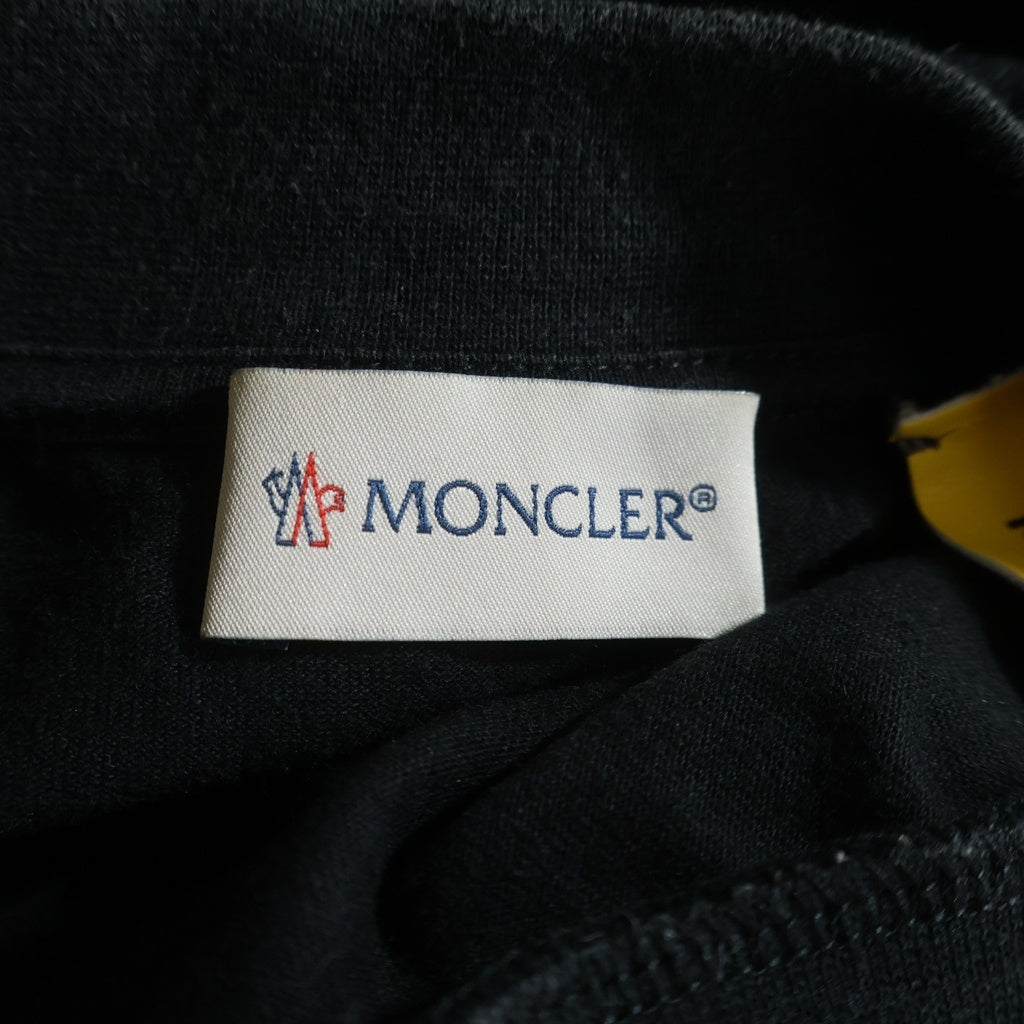 MONCLER(モンクレール) ×Palm Angels MAGLIA GIROCOLLO パームエンジェルス マグリア ロゴワッペン クルーネック カットソー 半袖Tシャツ ブラック E209L8000450