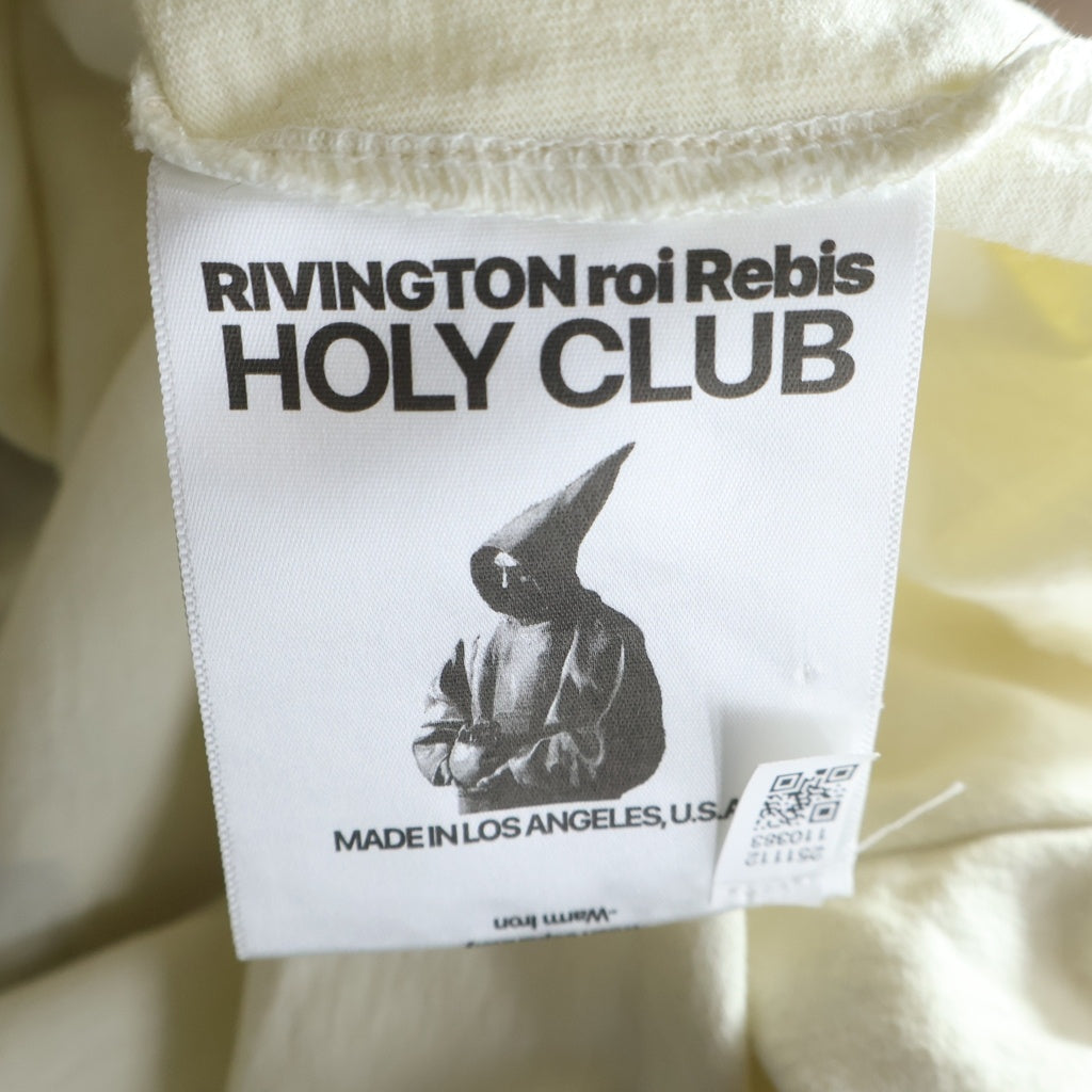 RRR123 RIVINGTON roi Rebis(リヴィントンロイレビス) BURNING CROSS PRINT バーニング クロス プリント クルーネック カットソー 半袖Tシャツ ホワイト