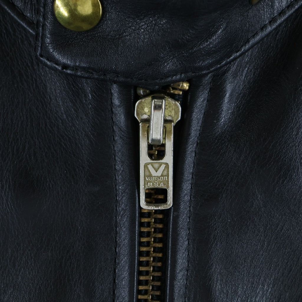 VANSON(バンソン) USA製 Single Rider Jacketシングルライダースレザージャケット ブラック