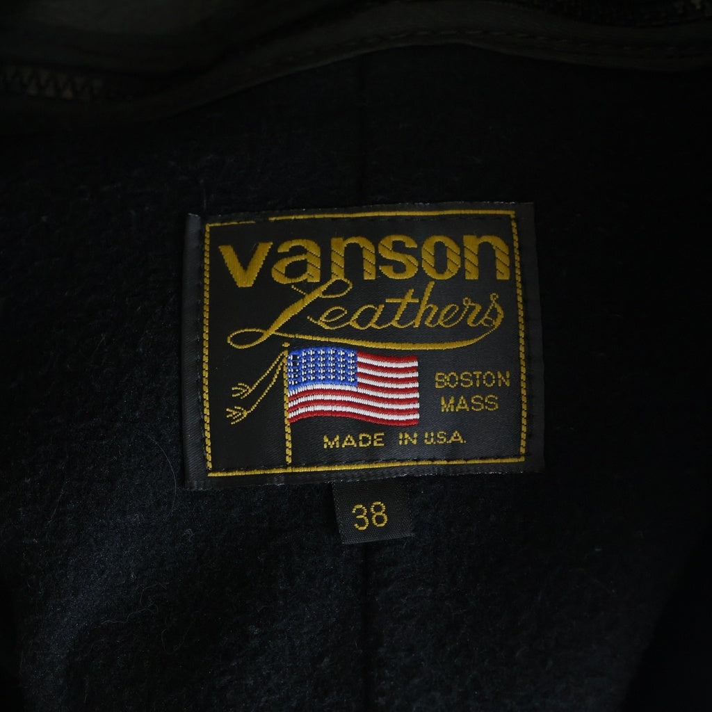 VANSON(バンソン) USA製 Single Rider Jacketシングルライダースレザージャケット ブラック