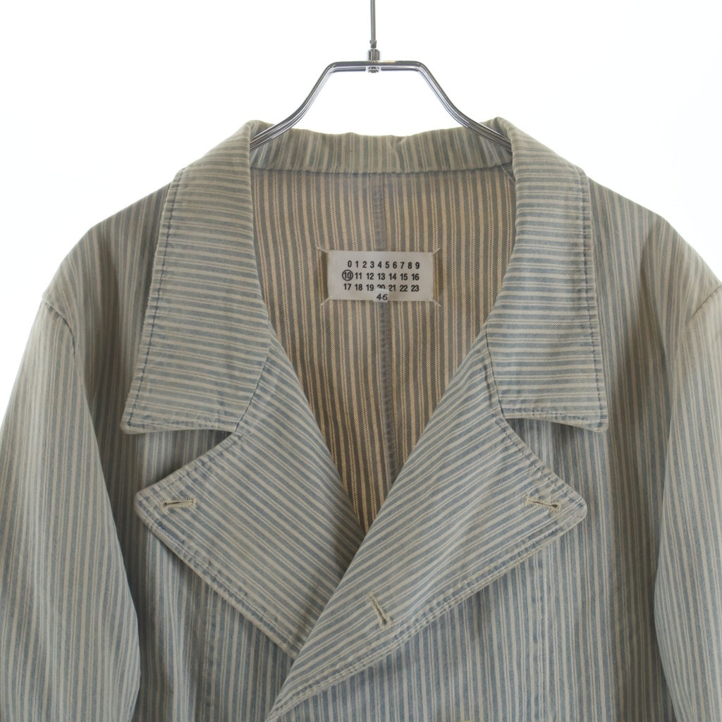 Maison Martin Margiela(メゾンマルタンマルジェラ) 21SS Cotton Striped Tailored Jacket コットンストライプテーラードジャケット ホワイト S50BN0465