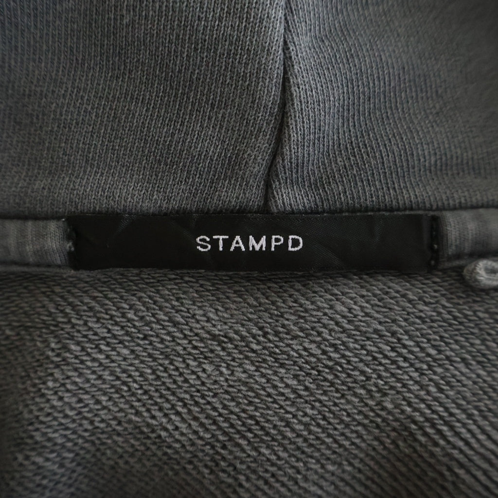 STAMPD(スタンプド) プリント プルオーバーパーカー フーディー グレー