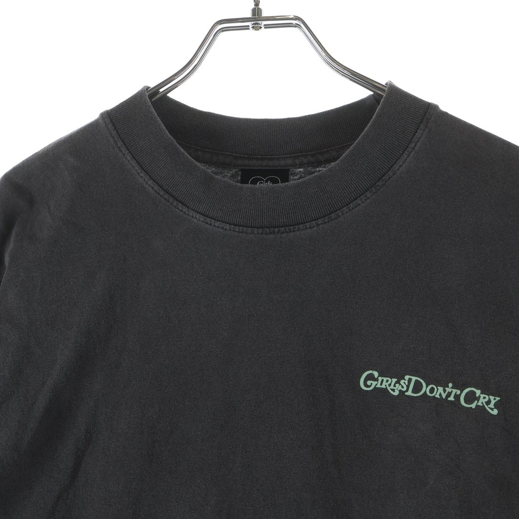 Girls Don't Cry(ガールズドントクライ) 24SS GDC Angel Logo S／S T-Shirt エンジェルプリント 半袖Tシャツ カットー ブラック