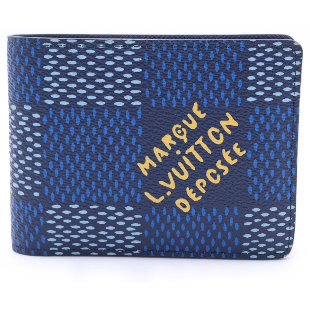 LOUIS VUITTON(ルイヴィトン) ダミエ ヘリテージ ポルトフォイユ・ミュルティプル 2つ折り財布 ネイビー N40676
