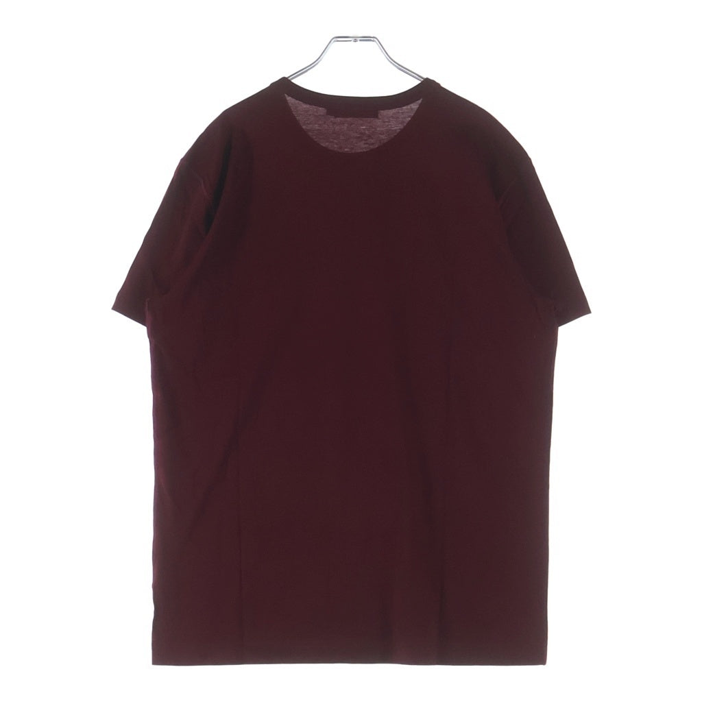 DOLCE & GABBANA(ドルチェアンドガッバーナ) フロントロゴデザインプレート クルーネック カットソー 半袖Tシャツ レッド