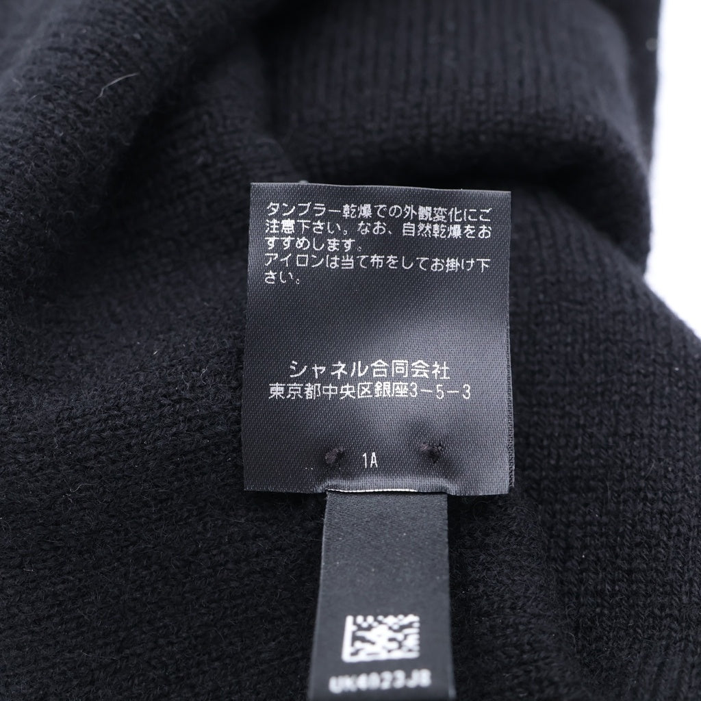 CHANEL(シャネル) ココマーク カメリア カシミア ニットキャップ ビーニー 帽子 ブラック