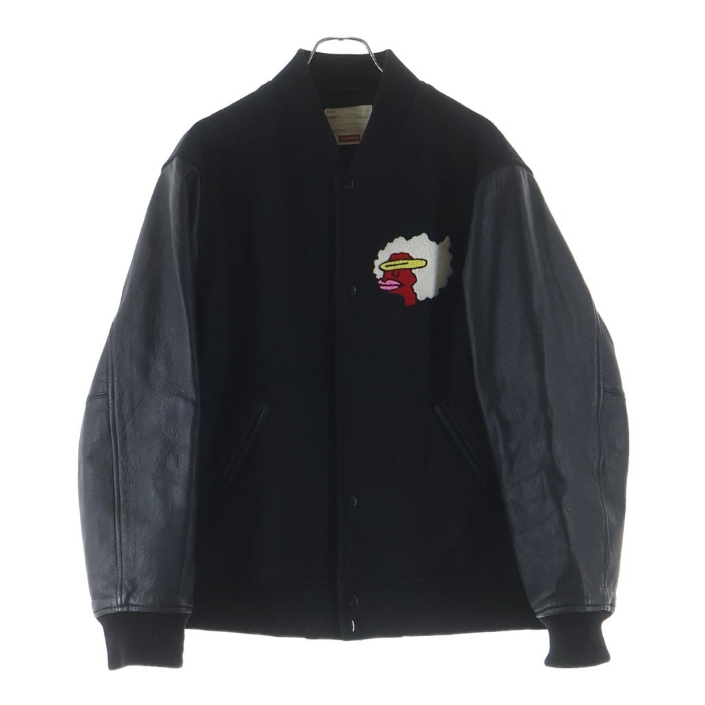 SUPREME(シュプリーム) 17AW Gonz Ramm Varsity Jacket マークゴンザレス バックロゴ刺繍 ヴァーシティ ジャケット スタジャン ブラック