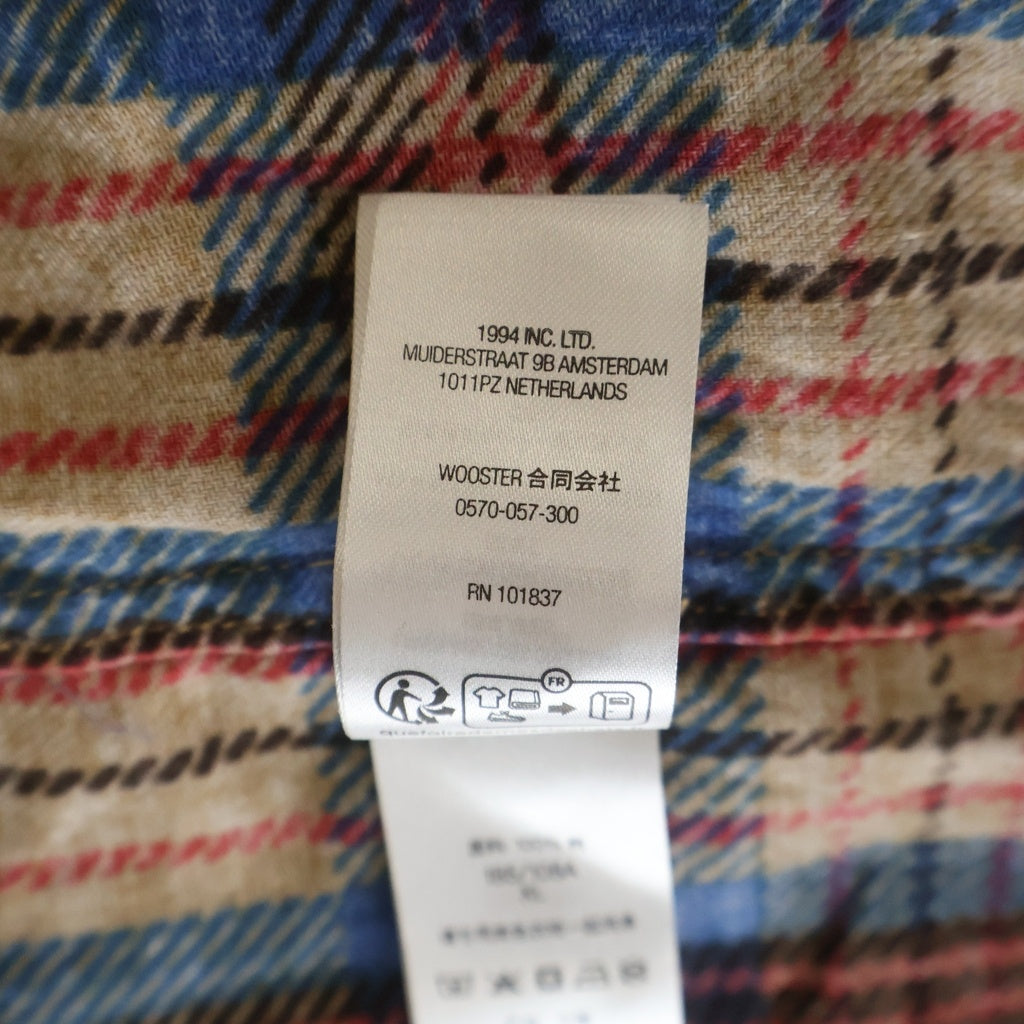 SUPREME(シュプリーム) 24SS Printed Hooded Flannel Shir ロゴ刺繍 チェック フーデッド長袖フランネルシャツ マルチ