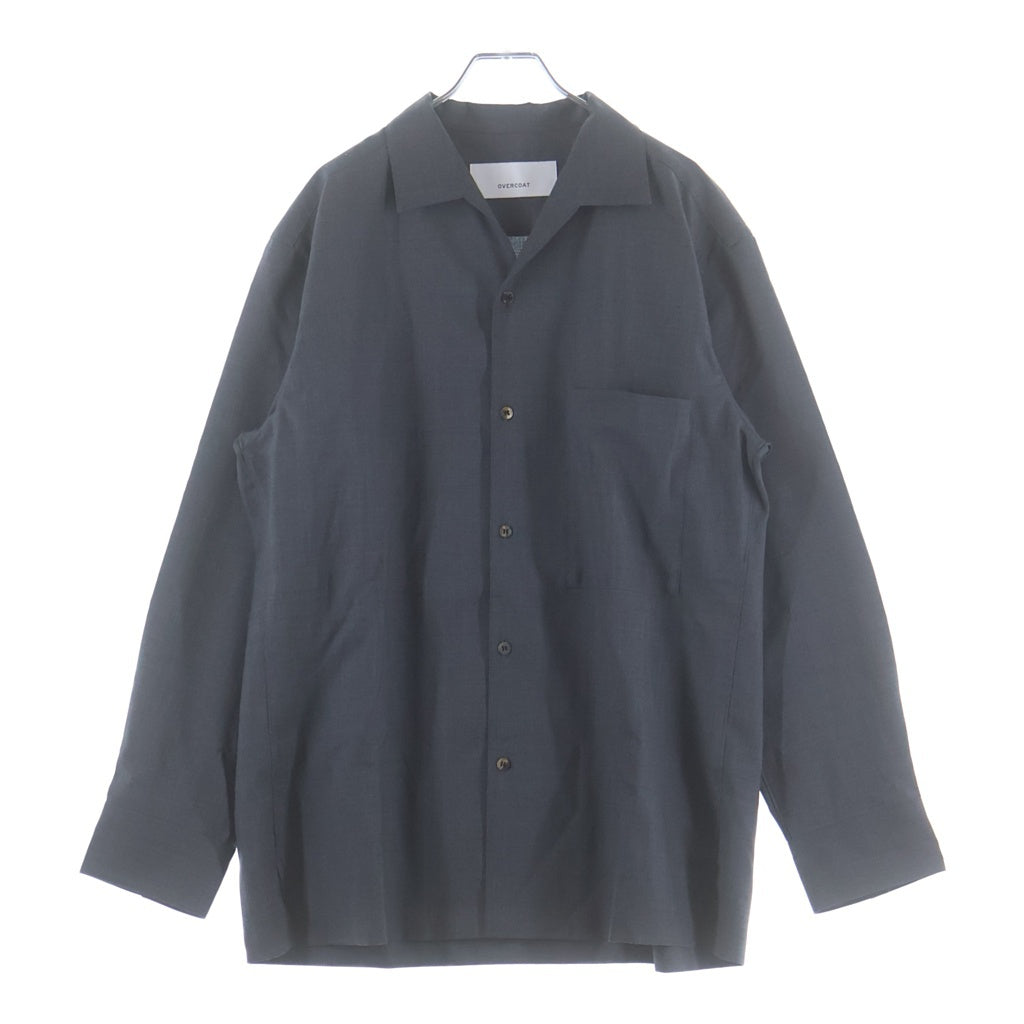 OVERCOAT(オーバーコート) LONG SLEEVE CAMP SHIRT ポケット付き コットン 長袖シャツ グレー S25T020-NKWS