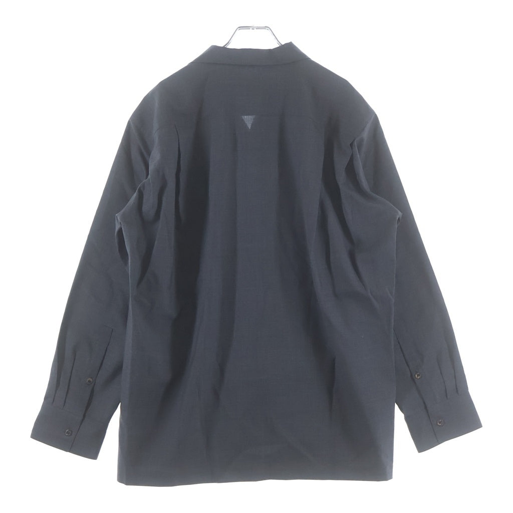 OVERCOAT(オーバーコート) LONG SLEEVE CAMP SHIRT ポケット付き コットン 長袖シャツ グレー S25T020-NKWS