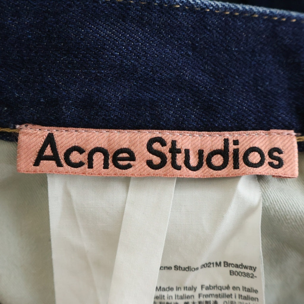 Acne Studios(アクネ ストゥディオズ) 2021M Broadway ウォッシュ加工 ストレートデニムパンツ ブルー B00382
