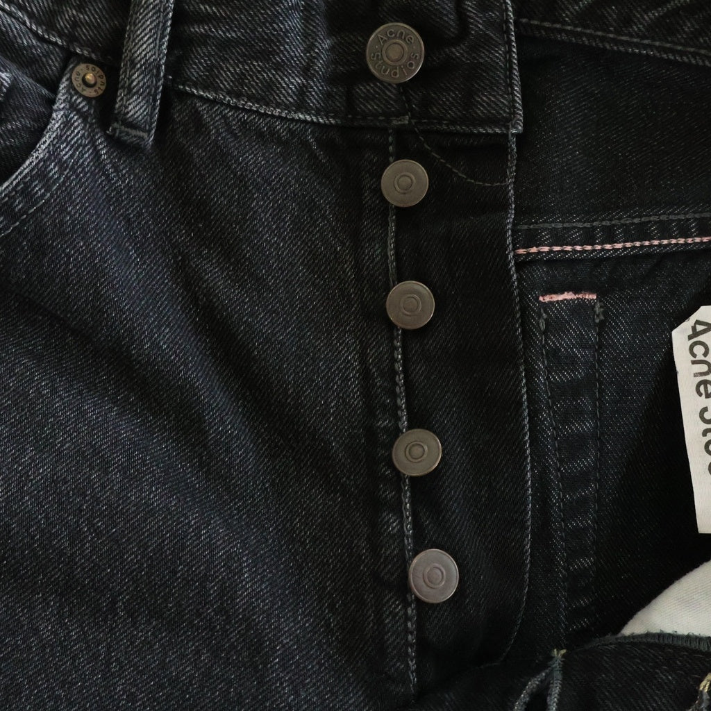 Acne Studios(アクネ ストゥディオズ) 2021M Vintage Black ウォッシュ加工 ストレートデニムパンツ ブラック B00363