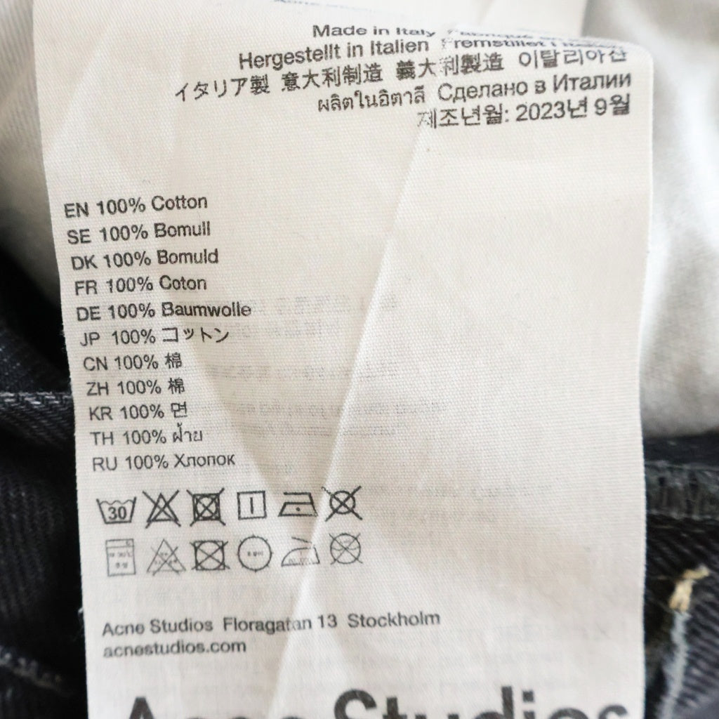 Acne Studios(アクネ ストゥディオズ) 2021M Vintage Black ウォッシュ加工 ストレートデニムパンツ ブラック B00363