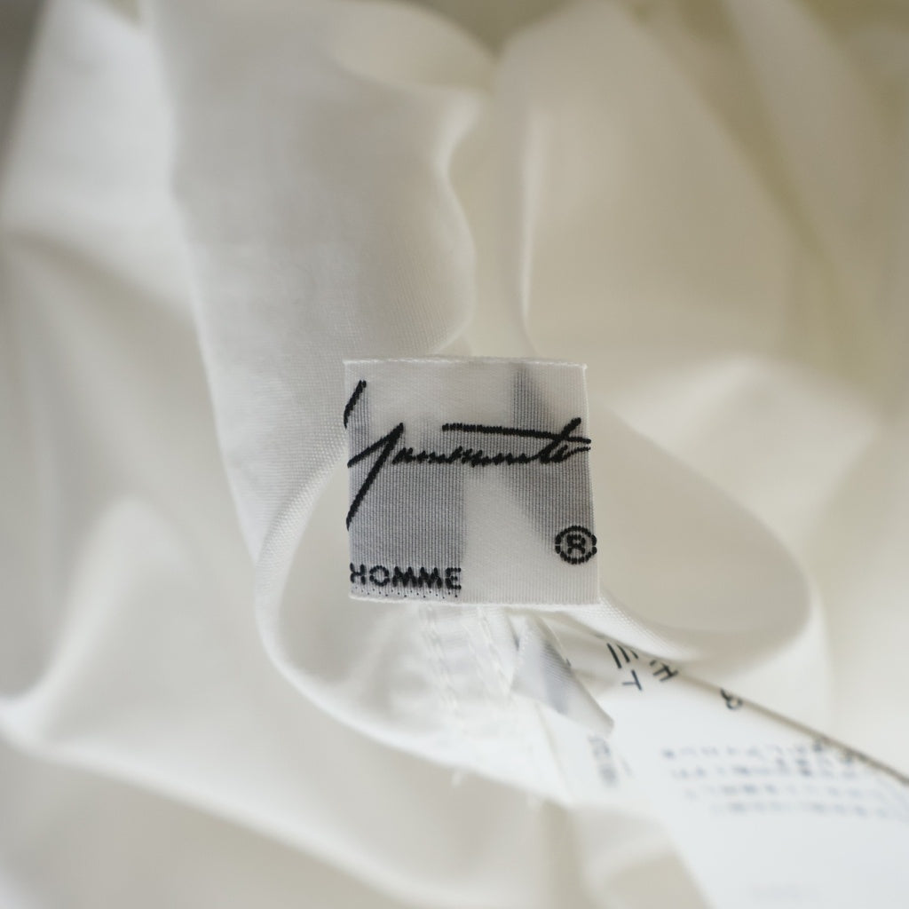 Yohji Yamamoto(ヨウジヤマモト) 18AW 環縫いブロード コットン長袖シャツ ホワイト HV-B09-001