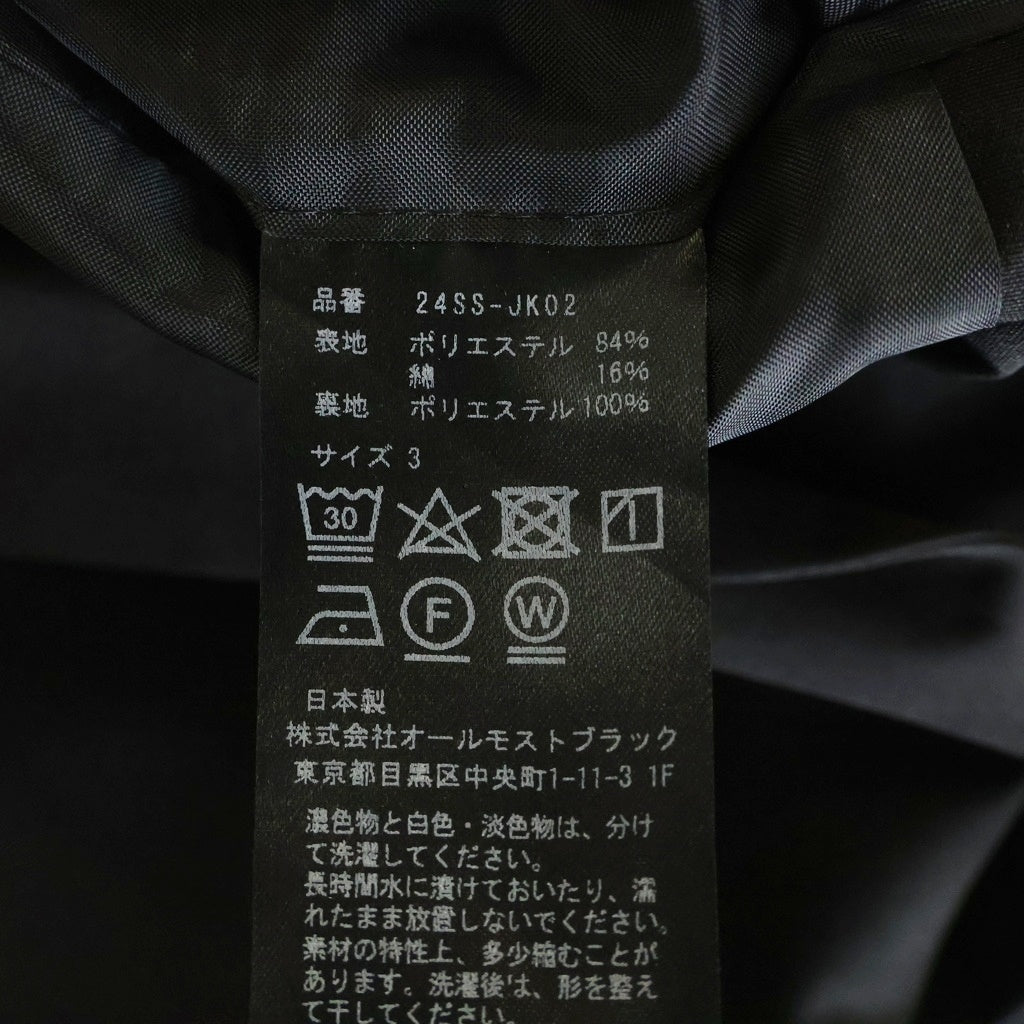 NO BRAND(ノーブランド) ALMOSTBLACK オルモストブラック テーラードジャケット ブラック 24SS-JK02