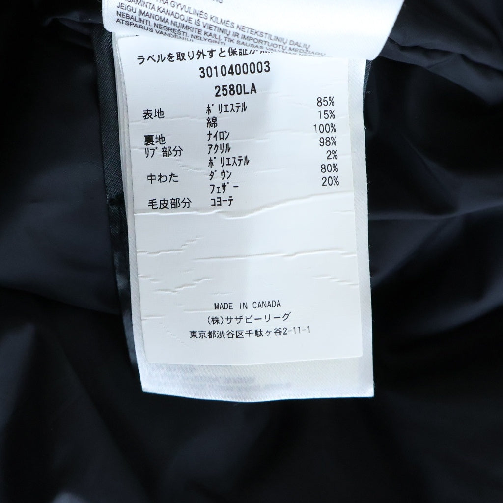CANADA GOOSE(カナダグース) ROSSCLAIR ロスクレア ダウンコート アウター ブラック レディース 2580LA