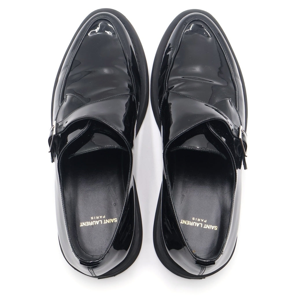 SAINT LAURENT PARIS(サンローランパリ) テディ モンクストラップ ラバーソール シューズ ブラック 668894