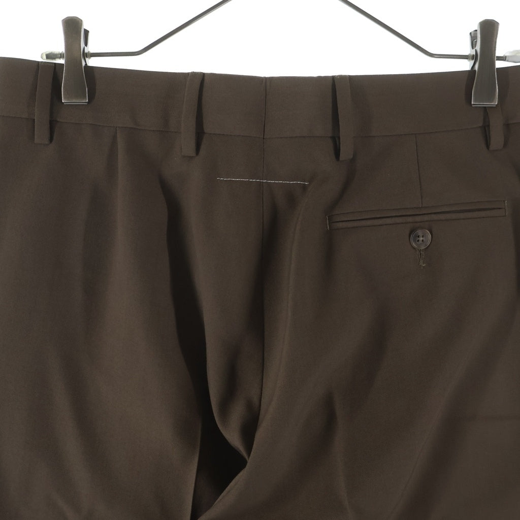 Maison Martin Margiela(メゾンマルタンマルジェラ) Polyester Slacks Pants ポリエステルスラックスパンツ ブラウン SH2KA0052