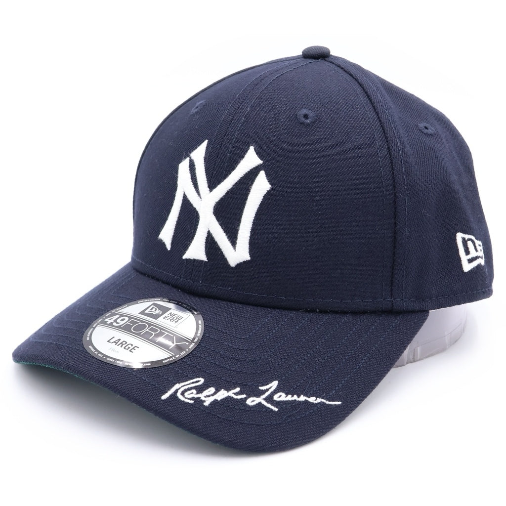 NEW ERA(ニューエラ) ×POLO RALPH LAUREN ポロ ラルフローレン ロゴデザイン ベースボールキャップ 帽子 ネイビー