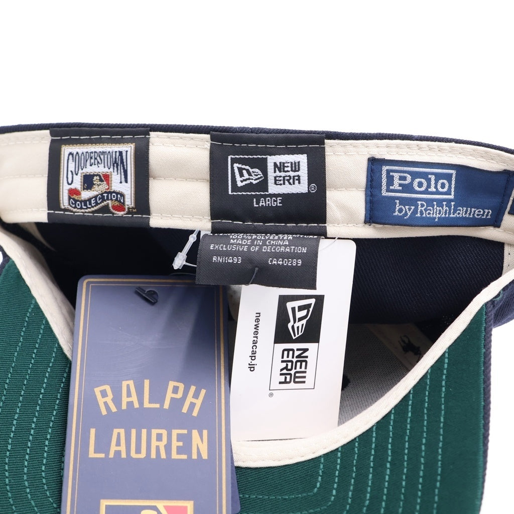 NEW ERA(ニューエラ) ×POLO RALPH LAUREN ポロ ラルフローレン ロゴデザイン ベースボールキャップ 帽子 ネイビー