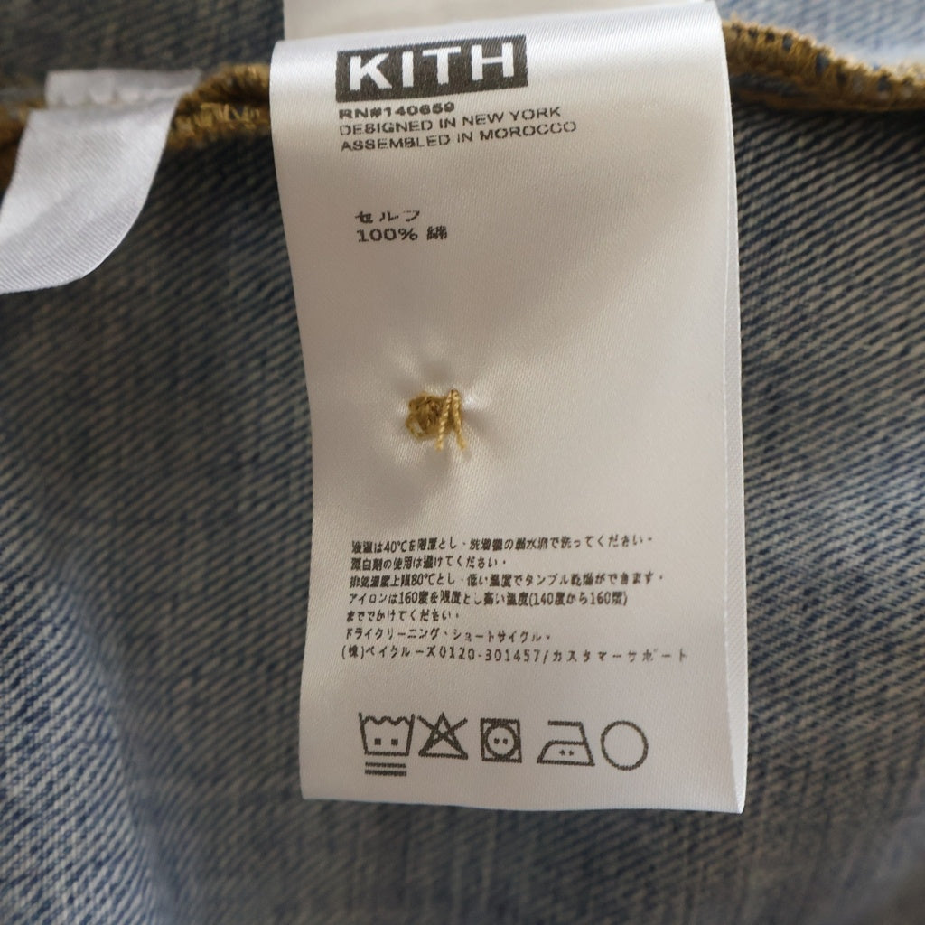 KITH(キス) 21AW 胸ポケットデザイン レギュラーカラー デニム長袖シャツ インディゴ KHM030036