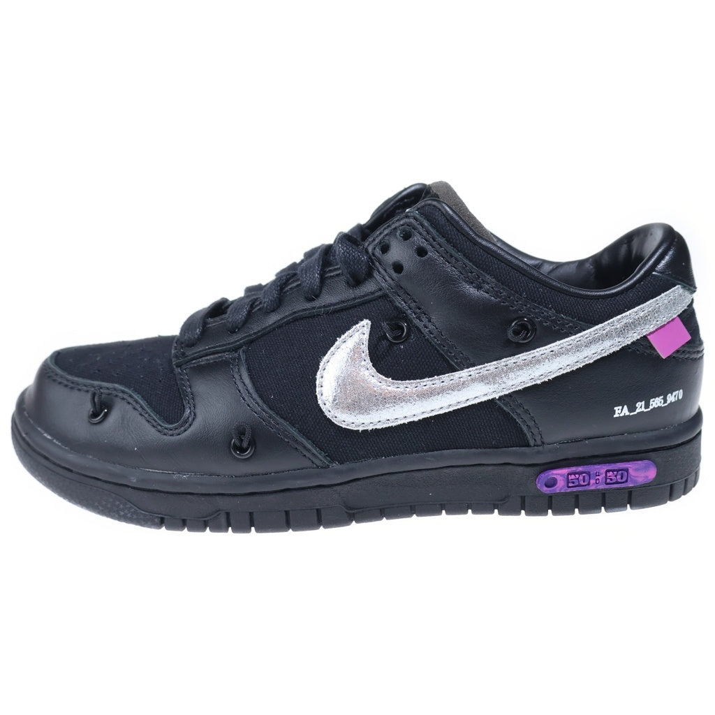 NIKE(ナイキ) ×OFF-WHITE DUNK LOW 1 OF 50 オフホワイト ダンク 50/50 ローカットスニーカー ブラック レディース US5/23.5cm DM1602-001